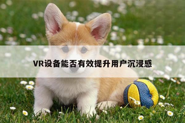 凯发一触即发_VR设备能否有效提升用户沉浸感